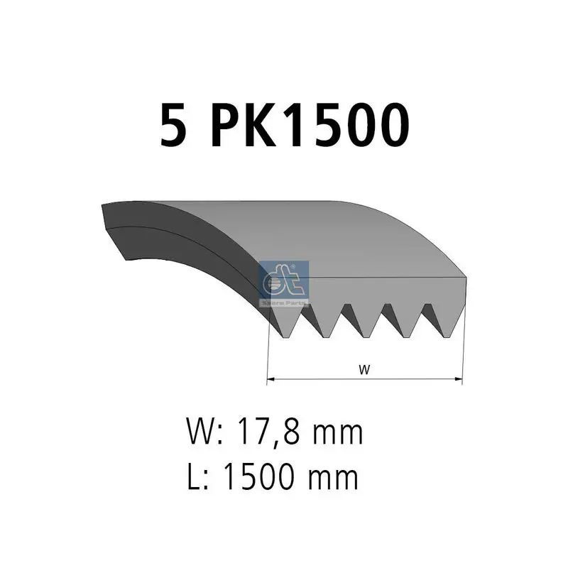 Handler.Part V-ribbed belts DT Spare Parts 221141 1