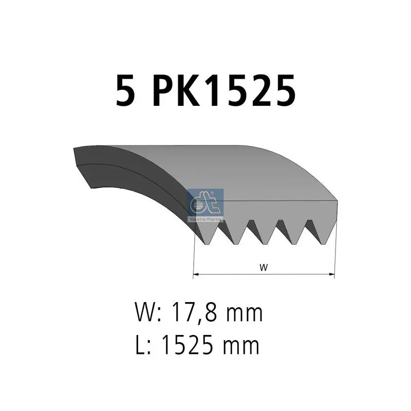 Handler.Part V-ribbed belts DT Spare Parts 334302 1