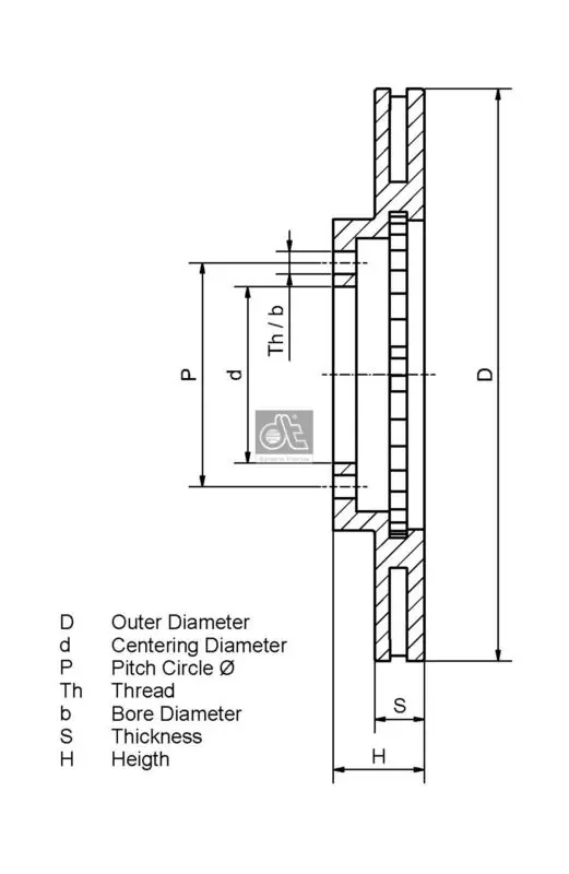 Handler.Part Brake disc DT Spare Parts 464643 2