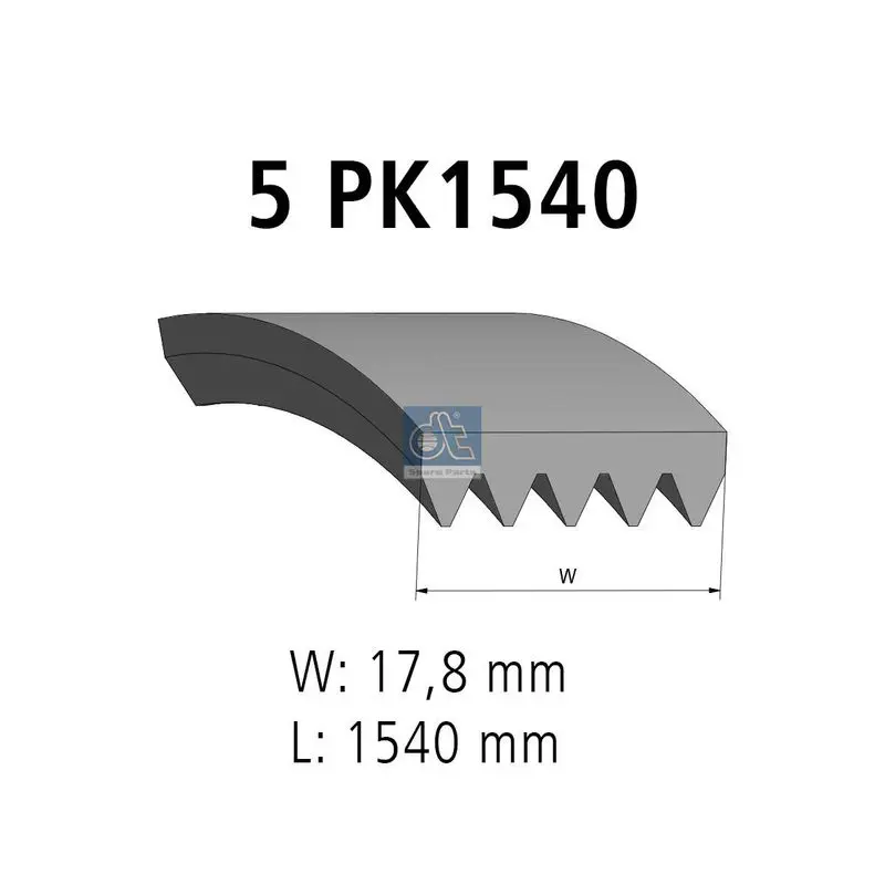 Handler.Part V-ribbed belts DT Spare Parts 631510 1