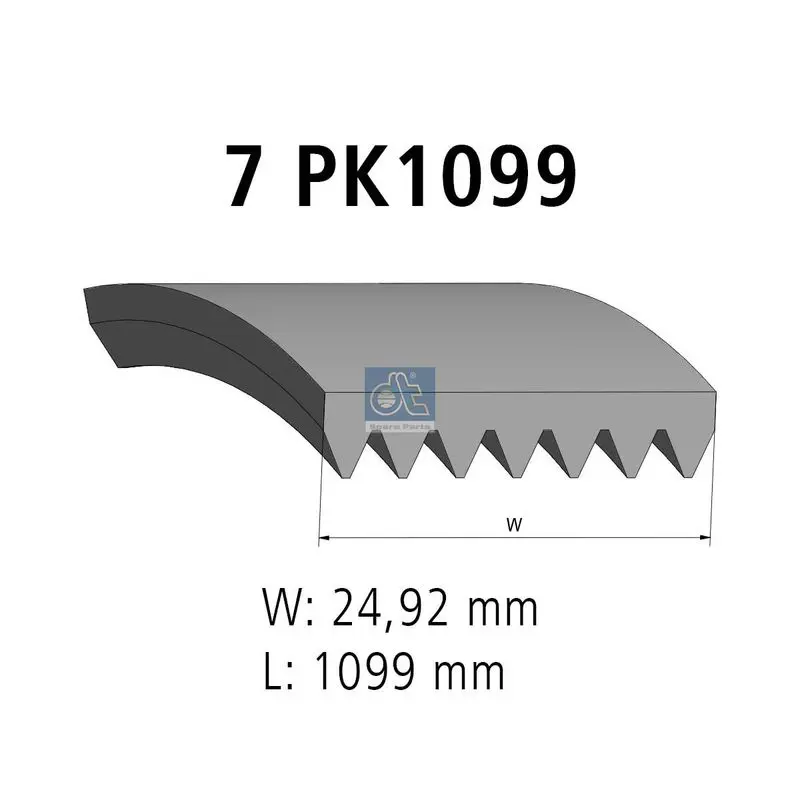 Handler.Part V-Ribbed Belt DT Spare Parts 631541 1