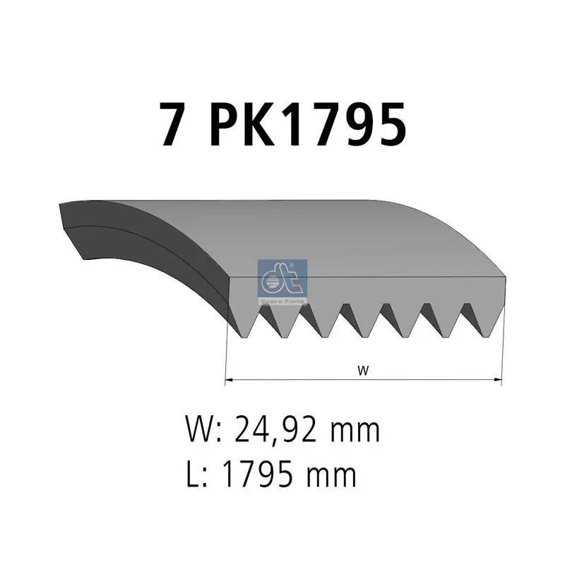 Handler.Part V-Ribbed Belt DT Spare Parts 631543 1