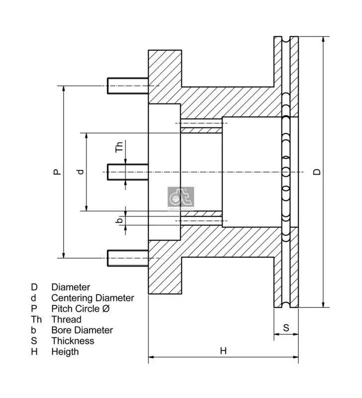 Handler.Part Brake disc DT Spare Parts 736017 2