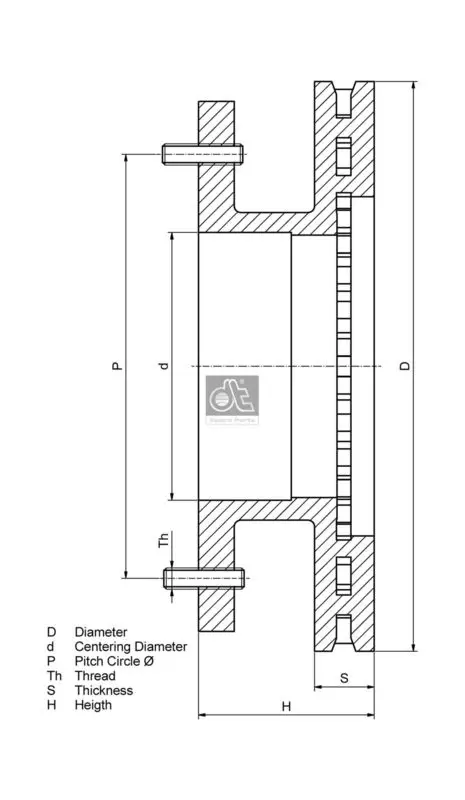 Handler.Part Brake disc DT Spare Parts 736027 2