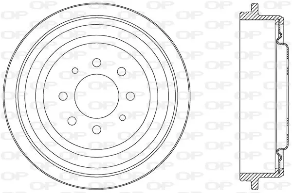 Handler.Part Brake drum OPEN PARTS BAD900720 1