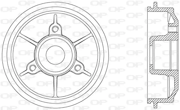 Handler.Part Brake drum OPEN PARTS BAD900830 1