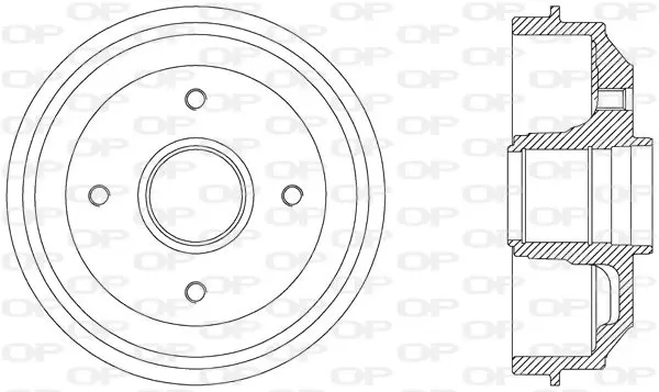 Handler.Part Brake drum OPEN PARTS BAD900930 1