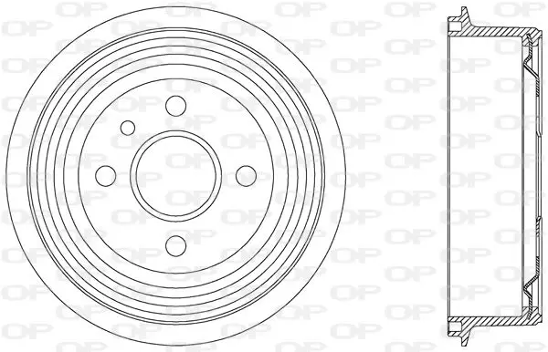 Handler.Part Brake drum OPEN PARTS BAD901820 1