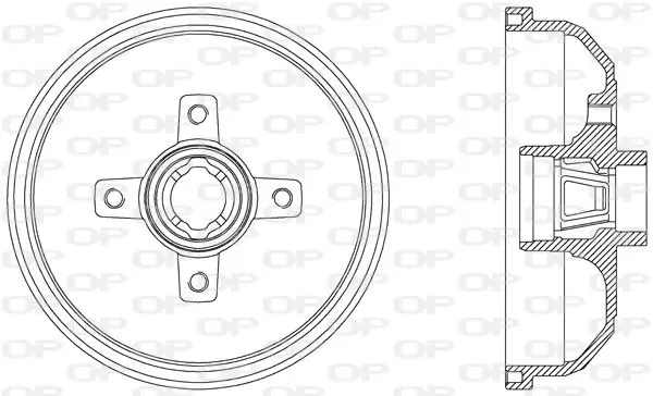 Handler.Part Brake drum OPEN PARTS BAD901940 1