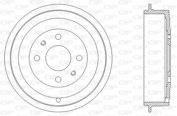 Handler.Part Brake drum OPEN PARTS BAD902310 1