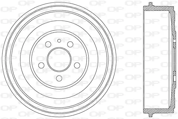 Handler.Part Brake drum OPEN PARTS BAD902810 1