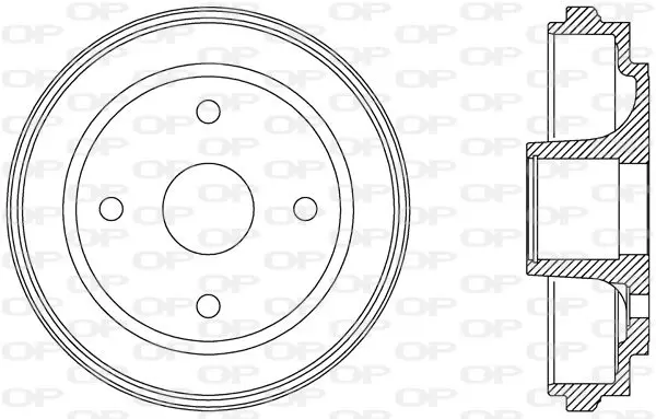 Handler.Part Brake drum OPEN PARTS BAD906330 1