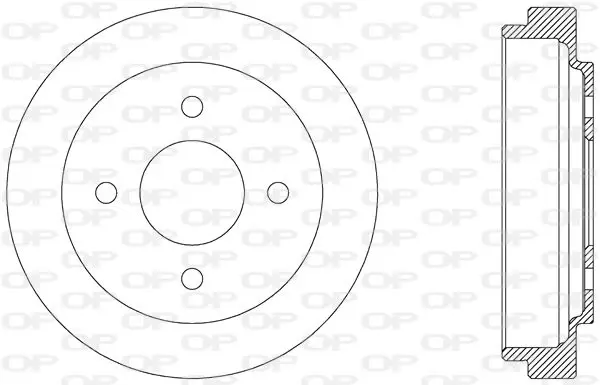 Handler.Part Brake drum OPEN PARTS BAD903510 1