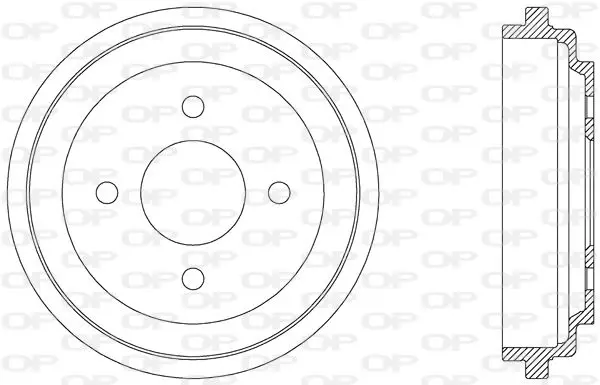 Handler.Part Brake drum OPEN PARTS BAD903610 1