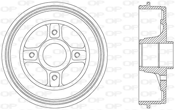 Handler.Part Brake drum OPEN PARTS BAD903930 1