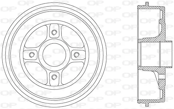 Handler.Part Brake drum OPEN PARTS BAD904130 1