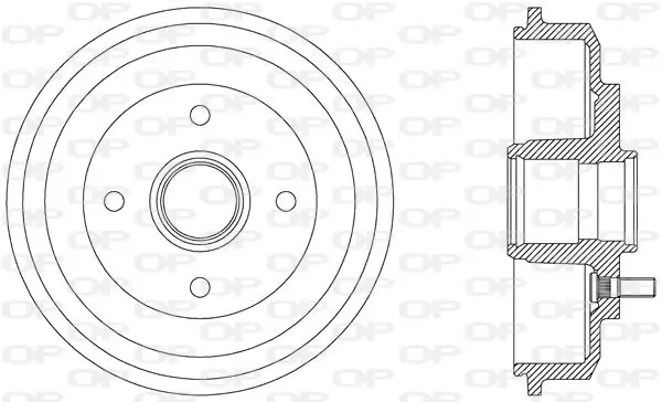 Handler.Part Brake drum OPEN PARTS BAD905230 1