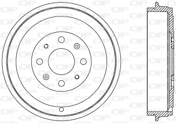 Handler.Part Brake drum OPEN PARTS BAD906610 1