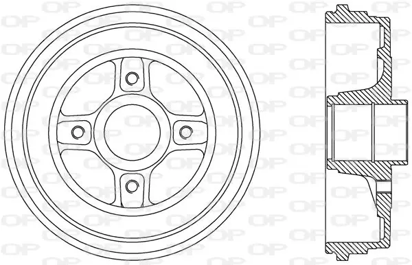 Handler.Part Brake drum OPEN PARTS BAD906930 1