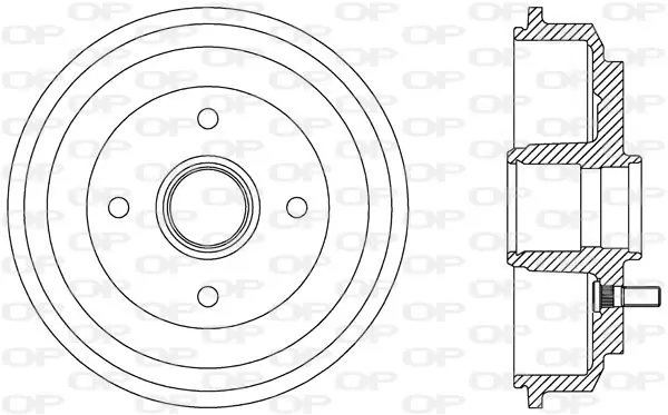 Handler.Part Brake drum OPEN PARTS BAD907230 1