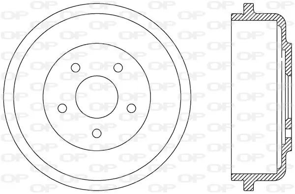 Handler.Part Brake drum OPEN PARTS BAD907310 1