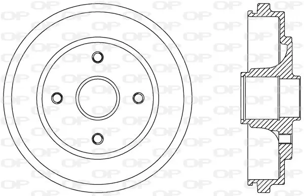 Handler.Part Brake drum OPEN PARTS BAD907630 1