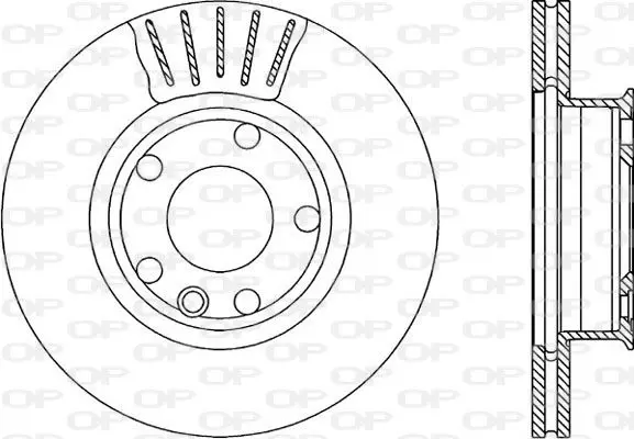 Handler.Part Brake disc OPEN PARTS BDA158920 1