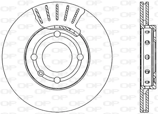 Handler.Part Brake disc OPEN PARTS BDA159220 1