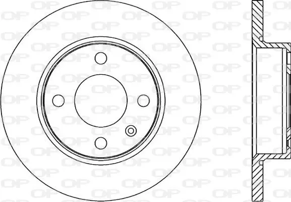 Handler.Part Brake disc OPEN PARTS BDA167010 1