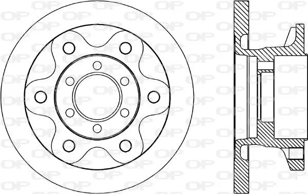 Handler.Part Brake disc OPEN PARTS BDA169010 1