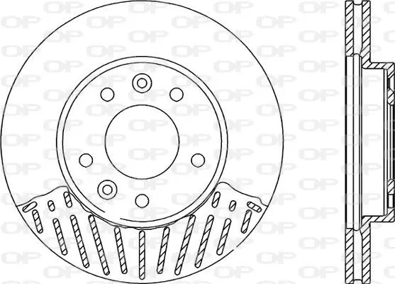 Handler.Part Brake disc OPEN PARTS BDA212420 1