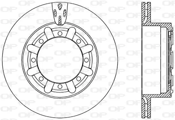 Handler.Part Brake disc OPEN PARTS BDA232020 1