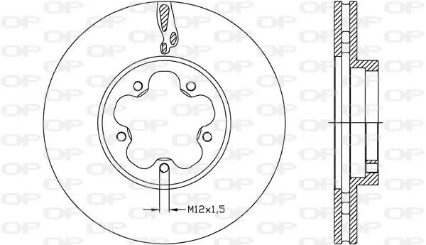 Handler.Part Brake disc OPEN PARTS BDA263620 1