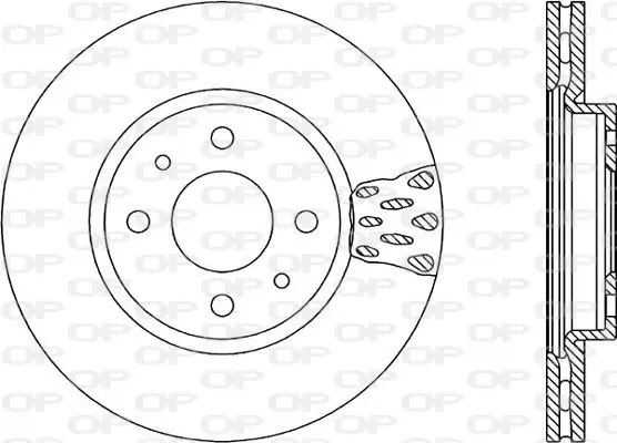 Handler.Part Brake disc OPEN PARTS BDR123520 1