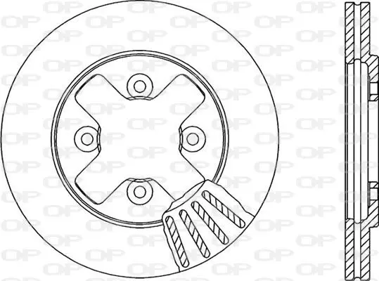 Handler.Part Brake disc OPEN PARTS BDR137120 1