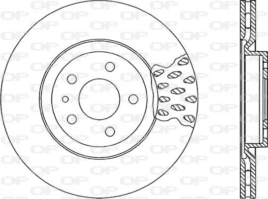 Handler.Part Brake disc OPEN PARTS BDR166320 1