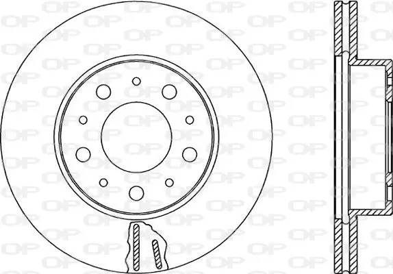 Handler.Part Brake disc OPEN PARTS BDR160920 1