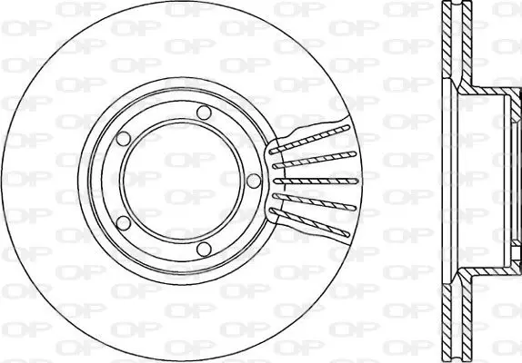 Handler.Part Brake disc OPEN PARTS BDR166420 1