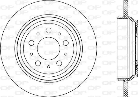 Handler.Part Brake disc OPEN PARTS BDR196410 1