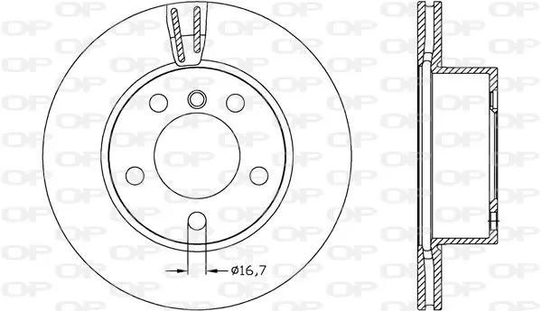 Handler.Part Brake disc OPEN PARTS BDR262120 1