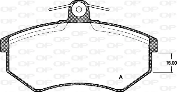 Handler.Part Brake pad set, disc brake OPEN PARTS BPA001401 1