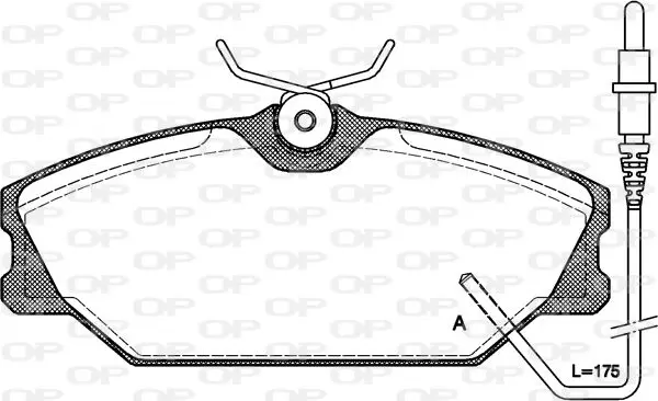 Handler.Part Brake pad set, disc brake OPEN PARTS BPA020802 1