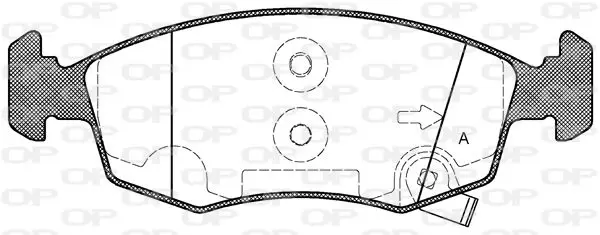 Handler.Part Brake pad set, disc brake OPEN PARTS BPA017250 1