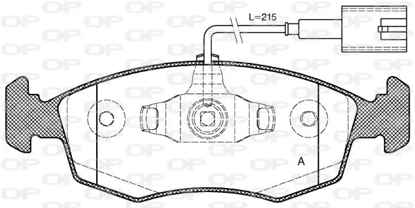 Handler.Part Brake pad set, disc brake OPEN PARTS BPA017252 1