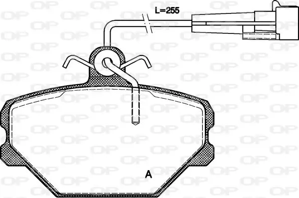 Handler.Part Brake pad set, disc brake OPEN PARTS BPA026402 1