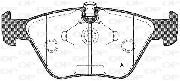 Handler.Part Brake pad set, disc brake OPEN PARTS BPA027015 1