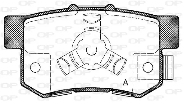 Handler.Part Brake pad set, disc brake OPEN PARTS BPA032504 1