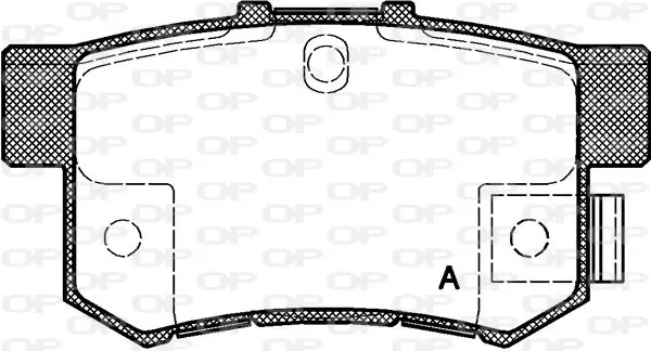 Handler.Part Brake pad set, disc brake OPEN PARTS BPA032522 1