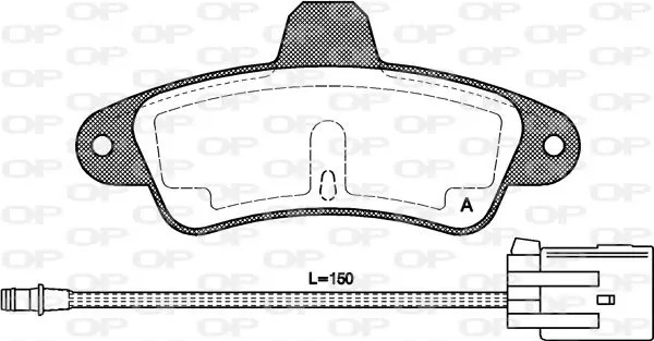 Handler.Part Brake pad set, disc brake OPEN PARTS BPA043302 1