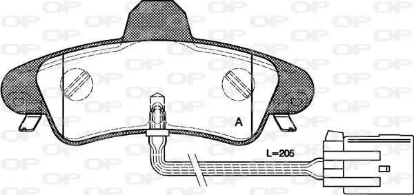 Handler.Part Brake pad set, disc brake OPEN PARTS BPA043312 1